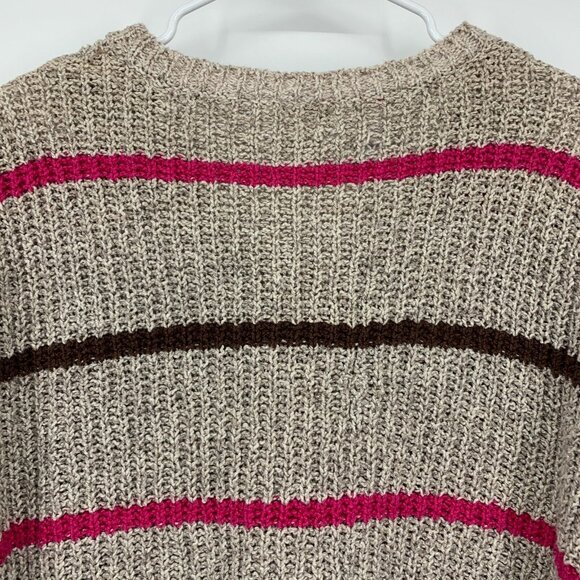 Free People Sweater Greenwich Village Stripe Pullover Oversized Pocket - Picture 9 of 11